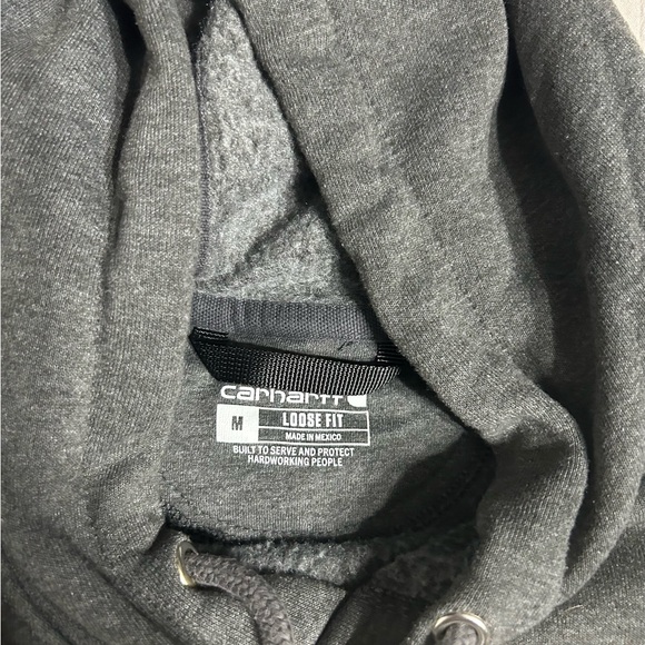 Carhartt Men's Charcoal Hoodie - Picture 3 of 4